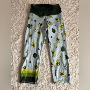 SOAS women's extra small cropped Avocado Print cycling Leggings